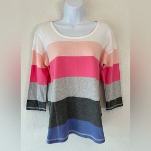 T by Talbots Colorblock Petite Pastel Top
